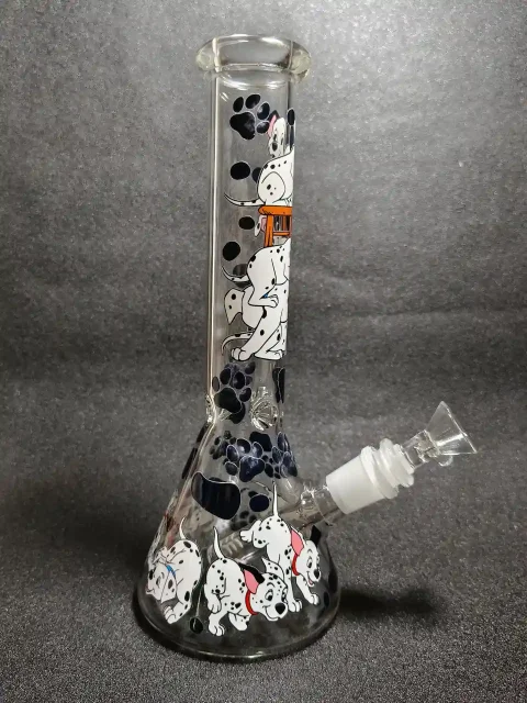 101 Dalmatians Paw Print Beaker Glass Bong 101 Dalmatians Paw Print Beaker Glass Bong