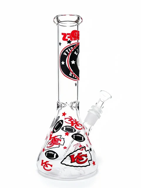10″ Kansas City Beaker Glass Bong | Chiefs Glory 10″ Kansas City Beaker Glass Bong | Chiefs Glory
