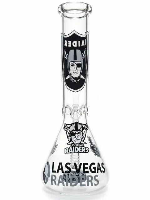 10″ Las Vegas Raiders Pirate Legend Beaker Glass Bong 10″ Las Vegas Raiders Pirate Legend Beaker Glass Bong