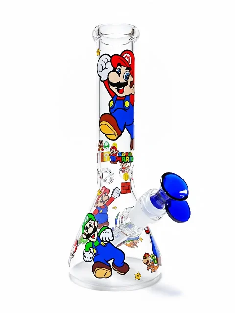 10″ Level Up: Super Mario Adventure Beaker Glass Bong