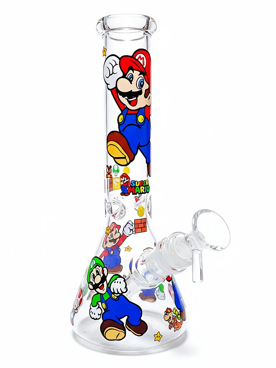 10″ Level Up: Super Mario Adventure Beaker Glass Bong