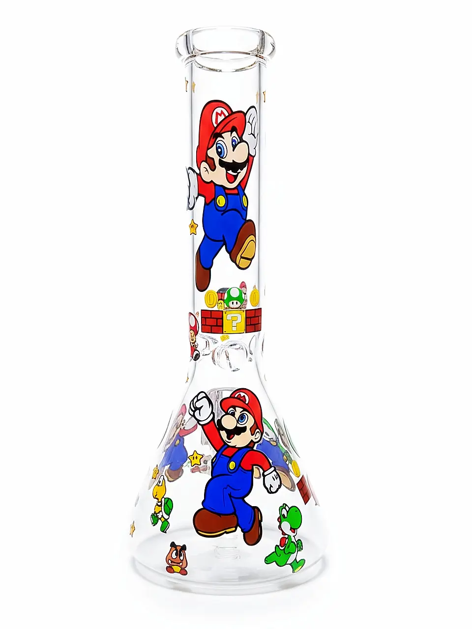 10″ Level Up: Super Mario Adventure Beaker Glass Bong