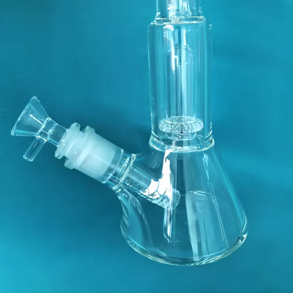 10″ Light Green Beaker Glass Bong Showerhead Perc