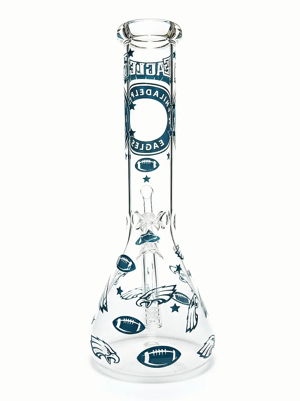 10″ Midnight Green Eagles Beaker Bong | Fly High Edition