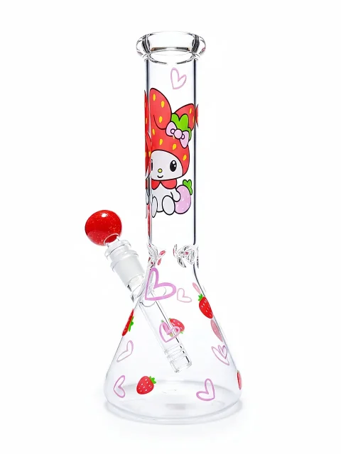 10″ My Melody Strawberry Sweetheart Beaker Glass Bong 10″ My Melody Strawberry Sweetheart Beaker Glass Bong