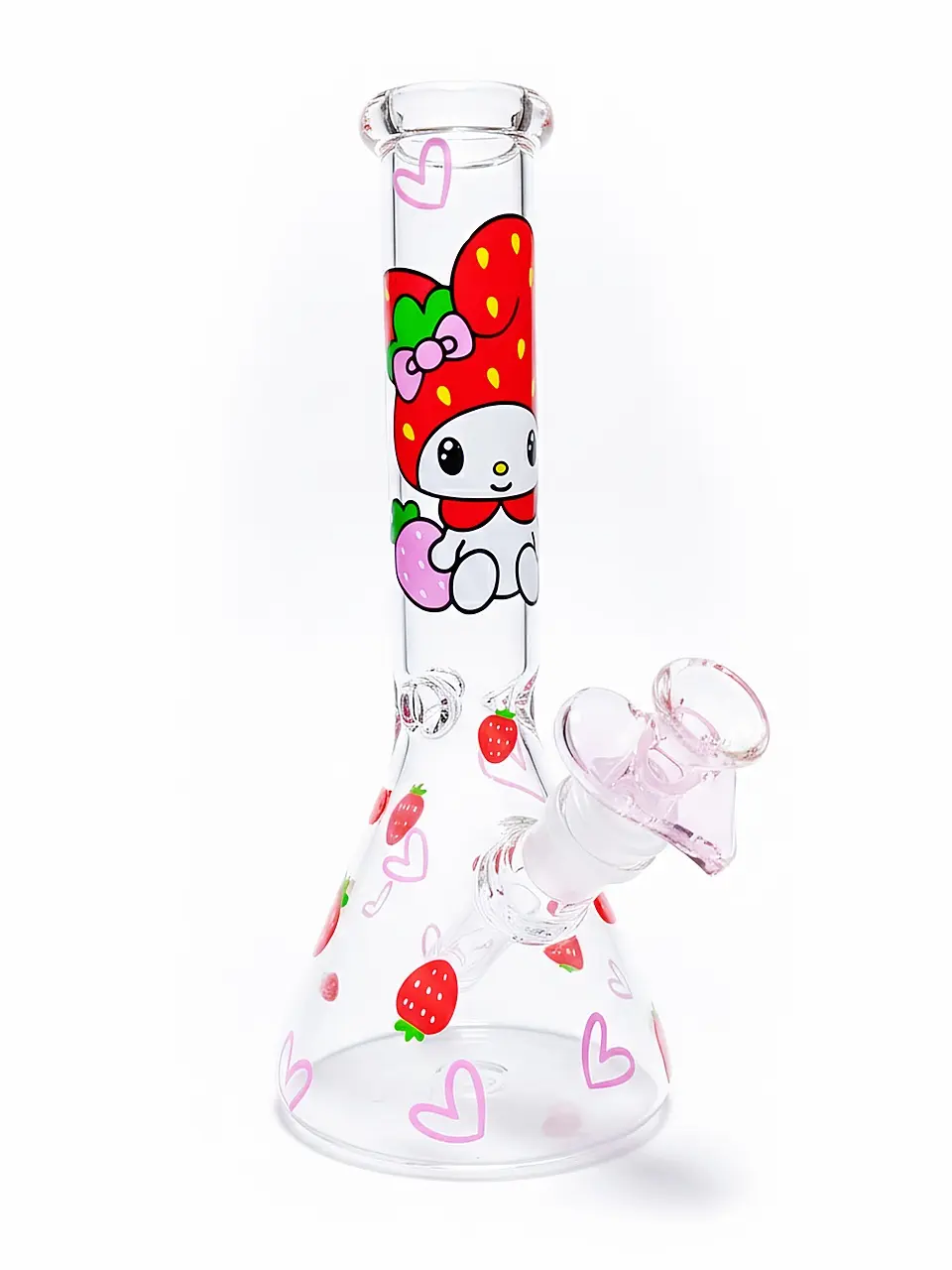 10″ My Melody Strawberry Sweetheart Beaker Glass Bong