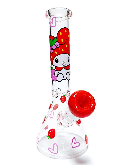 10″ My Melody Strawberry Sweetheart Beaker Glass Bong