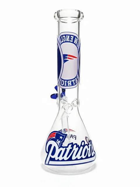 10″ Patriots-inspired Beaker Glass Bong | Fly With the Team 10″ Patriots-inspired Beaker Glass Bong | Fly With the Team