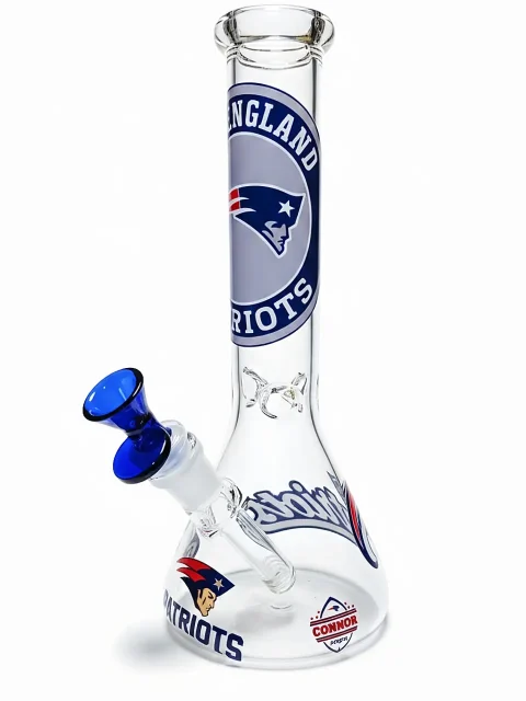 10″ Patriots-inspired Beaker Glass Bong | Fly With the Team