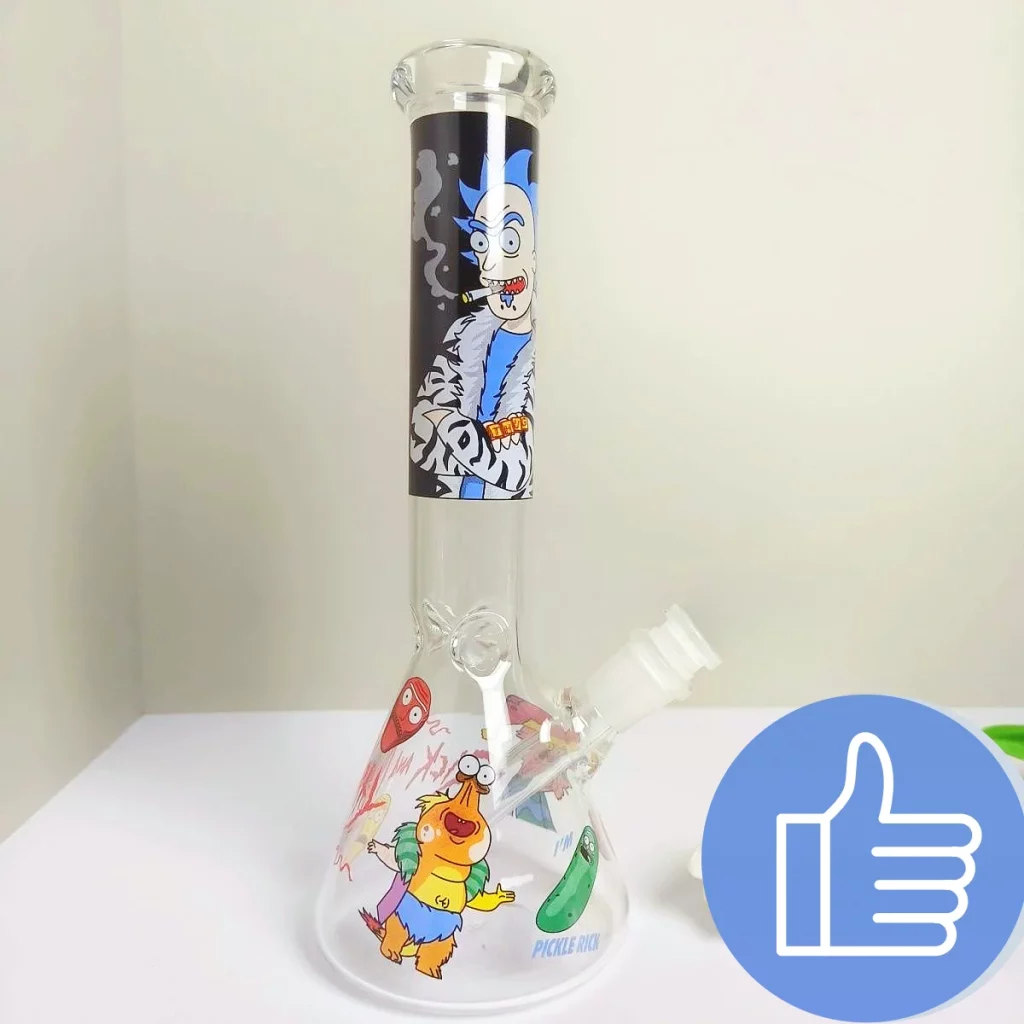 10″ Rick and Morty Beaker Glass Bong