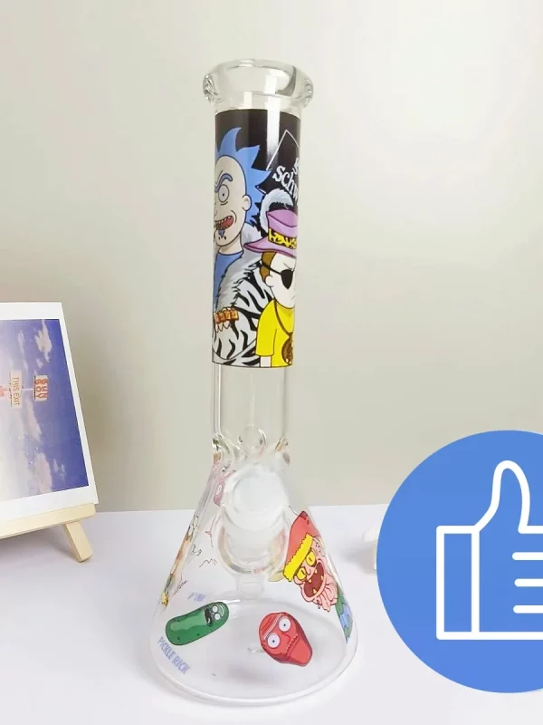 10″ Rick and Morty Beaker Glass Bong