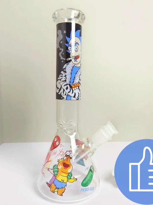 10″ Rick and Morty Beaker Glass Bong