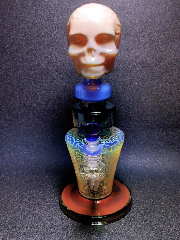 11.5" Hunky Dory Skull Cool Glass Bong