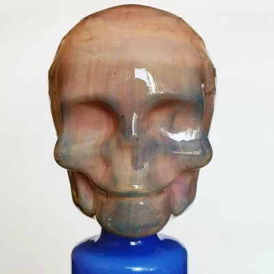 11.5" Hunky Dory Skull Cool Glass Bong