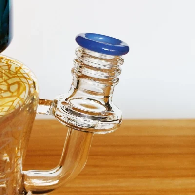 The downstem of the 11.5" Hunky Dory Skull Cool Glass Bong