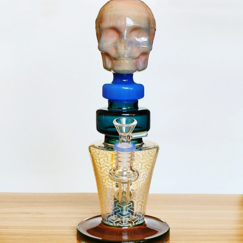 11.5" Hunky Dory Skull Cool Glass Bong