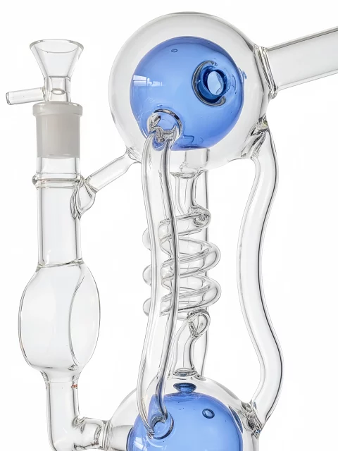 11-blue-spiral-double-ball-recycler-glass-bong-4
