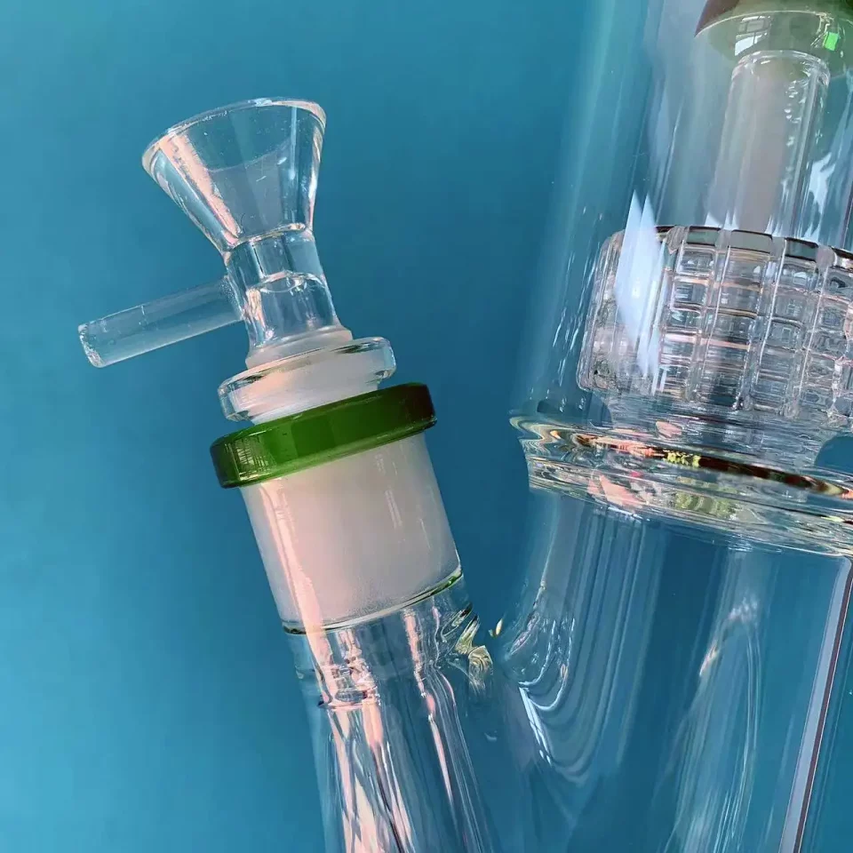 12.5" Matrix to Showerhead Double Perc Straight Ice Bong