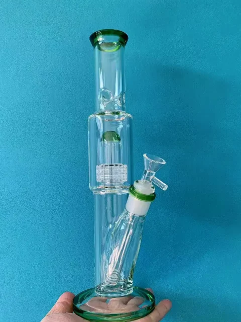 12.5" Matrix to Showerhead Double Perc Straight Ice Bong