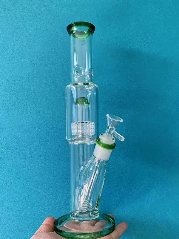12.5" Matrix to Showerhead Double Perc Straight Ice Bong