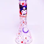 12" 9mm Thick Kuromi Dark Sweetheart Beaker Glass Bong