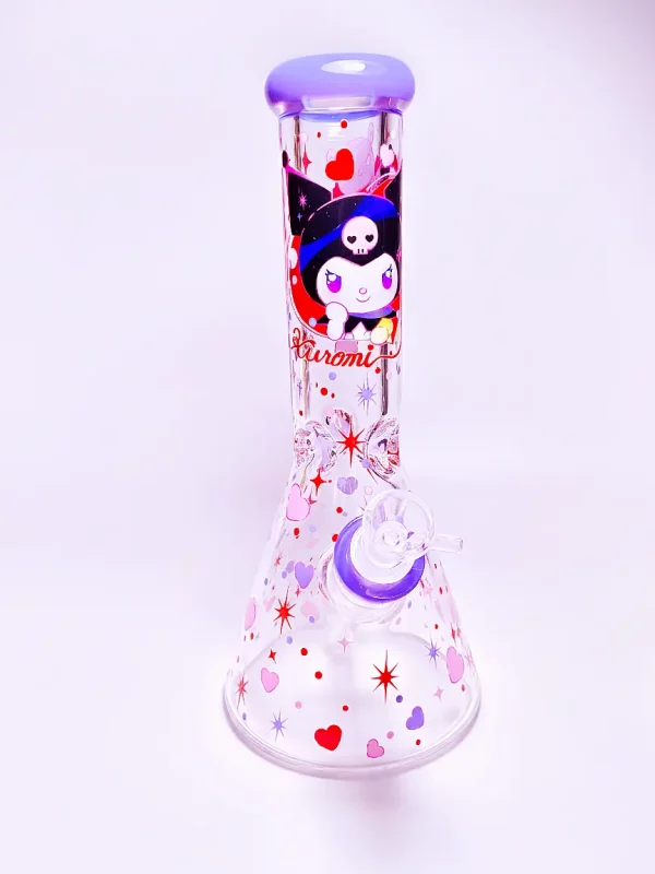 12" 9mm Thick Kuromi Dark Sweetheart Beaker Glass Bong