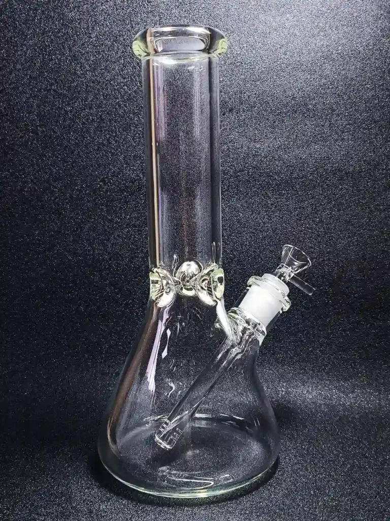 12" 7mm Thick Clear Glass Beaker Bong