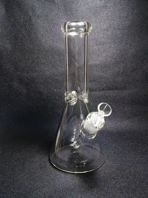 12" Minimalist No Logo 7mm 51mm Wide Tube Borosilicate Glass Beaker Bong