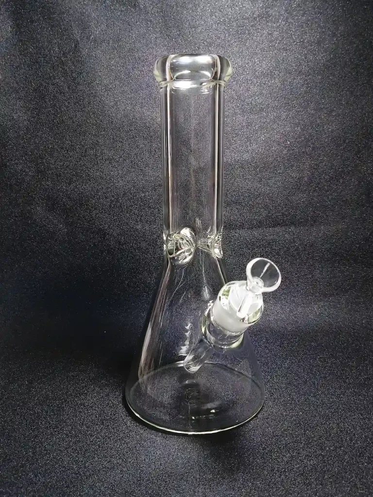 12" Minimalist No Logo 7mm 51mm Wide Tube Borosilicate Glass Beaker Bong