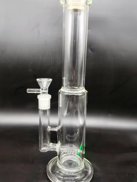12″ Clear Straight Tube Glass Bong Inline Perc
