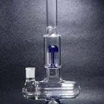 13.5" Inline to Tree Dual Perc 5mm Glass Bong