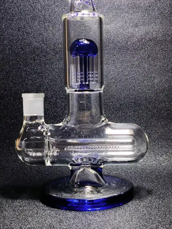 13.5" Inline to Tree Dual Perc 5mm Glass Bong