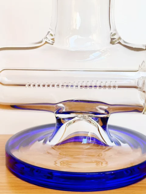 13.5" Inline to Tree Perc Glass Bong | Dual Filtration