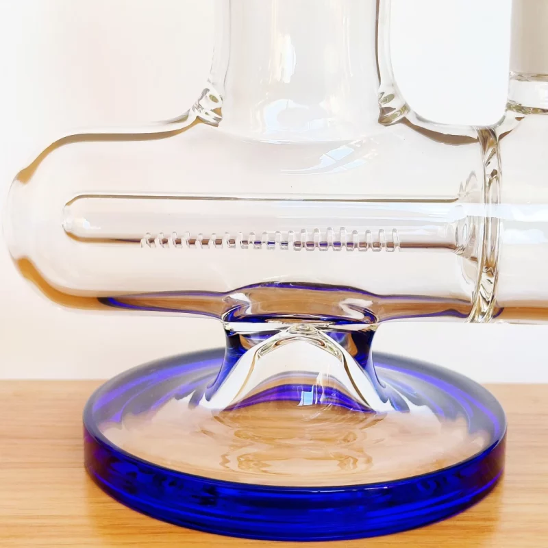 13.5" Inline to Tree Perc Glass Bong | Dual Filtration