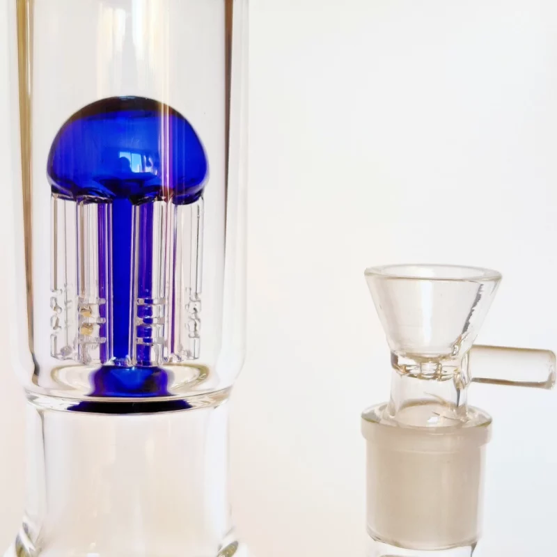 13.5" Inline to Tree Perc Glass Bong | Dual Filtration