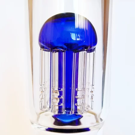 13.5" Inline to Tree Perc Glass Bong | Dual Filtration