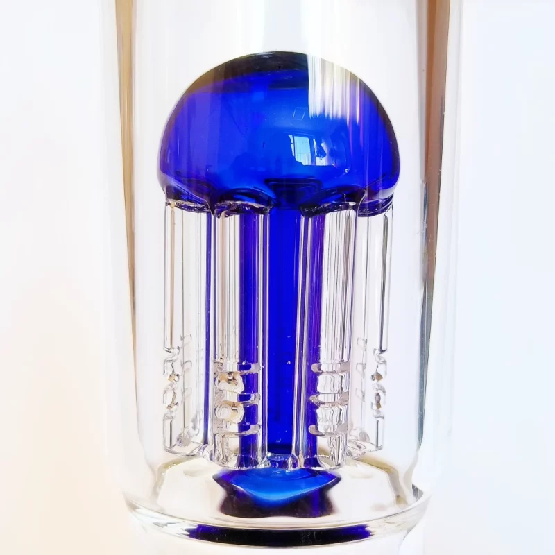 13.5" Inline to Tree Perc Glass Bong | Dual Filtration