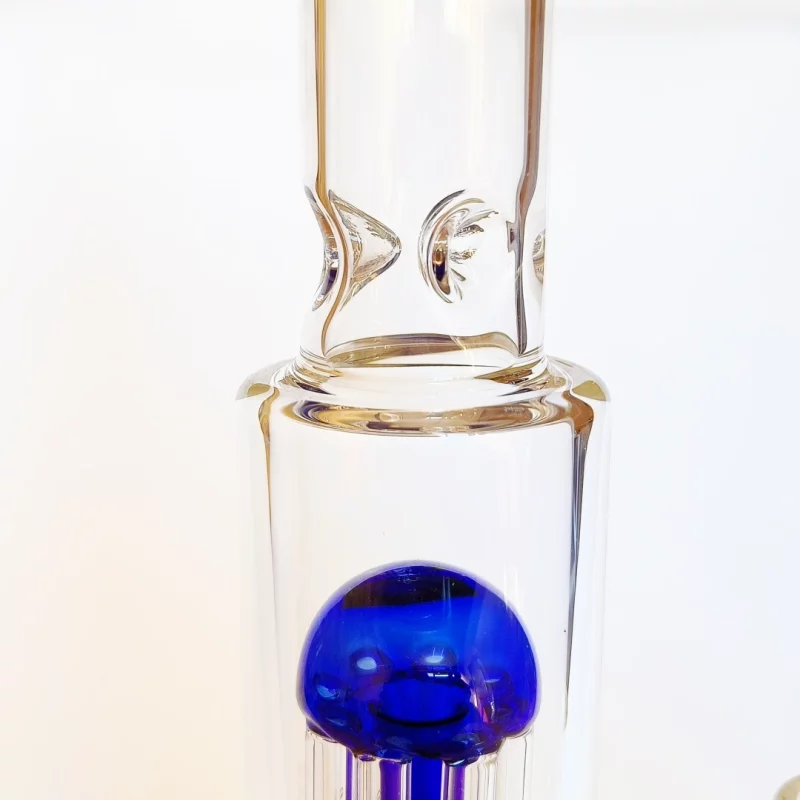 13.5" Inline to Tree Perc Glass Bong | Dual Filtration