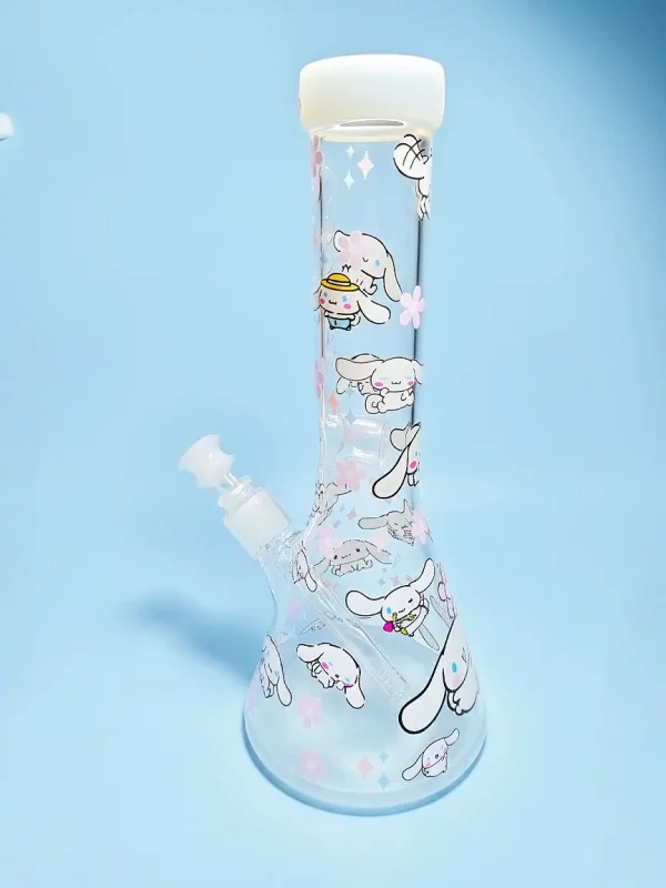 13" 5mm Thick Cinnamoroll x Cookies Beaker Glass Bong