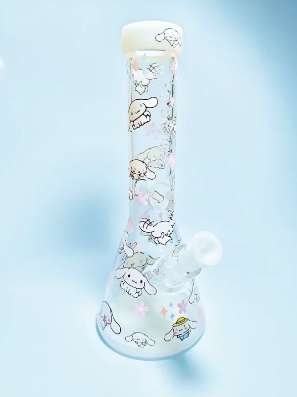 13" 5mm Thick Cinnamoroll x Cookies Beaker Glass Bong
