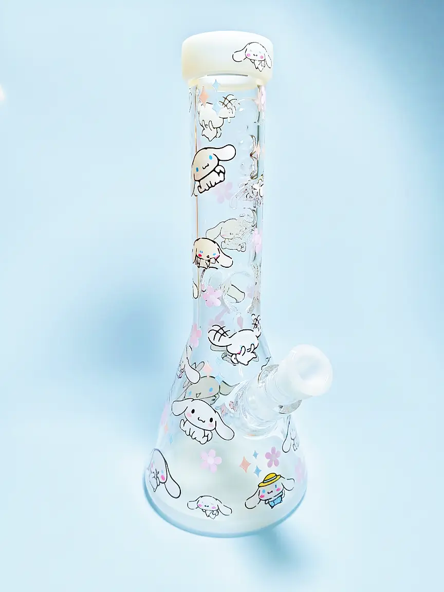 13" 5mm Thick Cinnamoroll x Cookies Beaker Glass Bong
