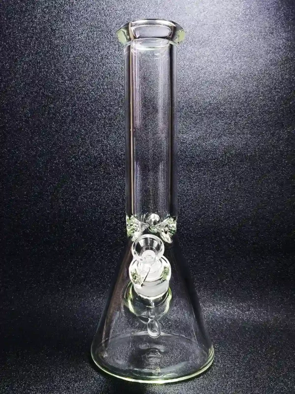 13" 7mm Thick Clear Glass Beaker Bong