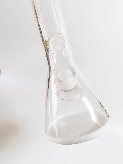 13" Cookies Glass Beaker Bong | White & Clear - Image 4