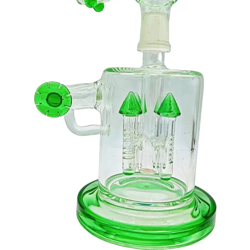 13" Scientific Microscope Quad Rocket Perc Glass Bong