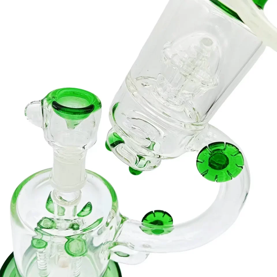13" Scientific Microscope Quad Rocket Perc Glass Bong
