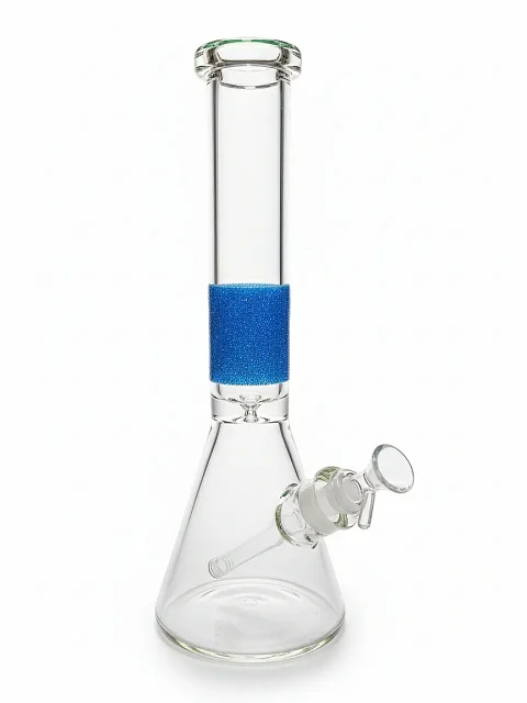 14" Heavy Duty 7mm Beaker Glass Bong Blue Spark