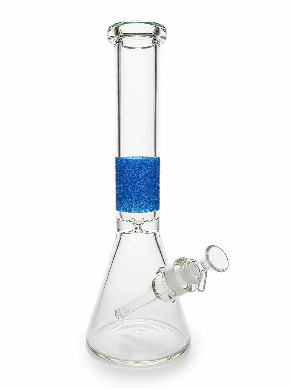 14" Heavy Duty 7mm Beaker Glass Bong Blue Spark