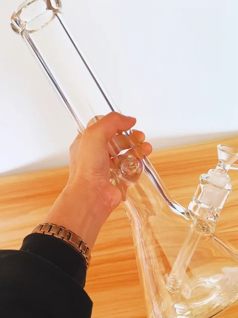 14" Big Clear Glass Beaker Bong | 7mm Thick