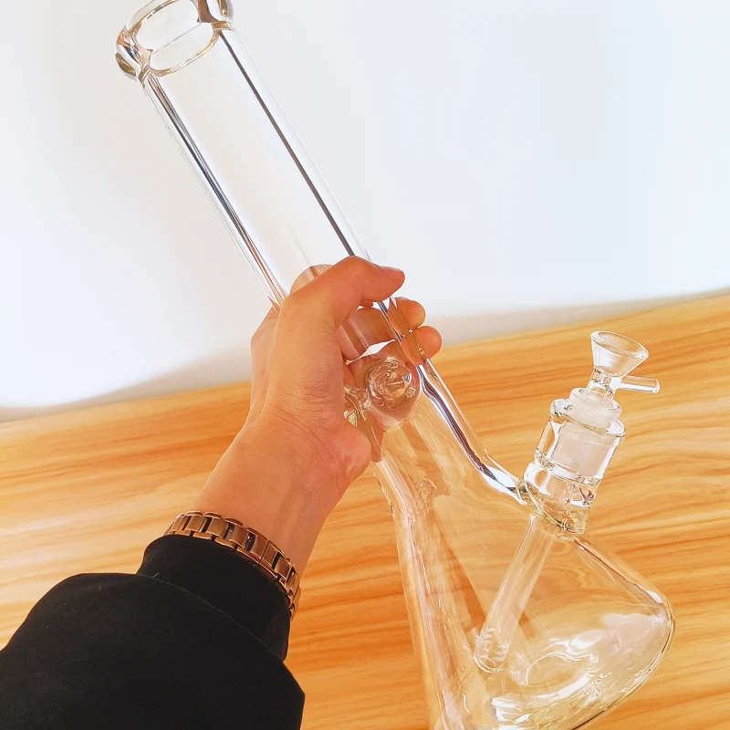 14" Big Clear Glass Beaker Bong | 7mm Thick