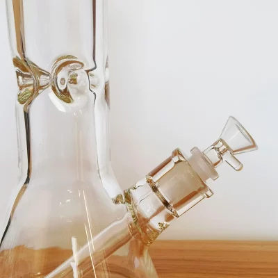 14" Big Clear Glass Beaker Bong with High Ice Catcher | 7mm Thick